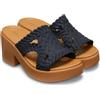 Crocs Brooklyn Woven Slide Heel, Sandali con tacco Donna, Nero Marrone, 39/40 EU