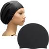 AWAVM Cuffia da nuoto extra large per capelli lunghi, cuffia da nuoto in silicone per adulti