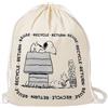 Logoshirt®️ Peanuts I Snoopy & Woodstock I Reuse, Recycle, Return I Sacca sportiva I Stampata I AZU-free I naturale I Design originale su licenza