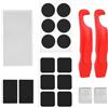 Fukaisu 20pz Kit di Riparazione Pneumatici per Bici, Kit di riparazione Forature Camere D'aria Biciclette Include 12 Toppe per Pneumatici Lama Limatrice Leva e Carta Vetrata Mountain Bike e Bici Strada