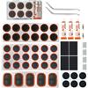 FeinKulturia Kit Riparazione Pneumatici Bici 56 Pezzi con Scatola Portaoggetti, Toppe Vulcanizzanti, Leve Copertone - Set Riparazione Camera d'Aria per Bicicletta, Moto, BMX e Veicoli Gonfiabili