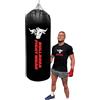 BULL DOZA FIGHT WEAR Sacco da Boxe Auto-riempitivo per impieghi gravosi - Sacco da Boxe con Catene appese, Girevole, moschettoni (Nero)(Serbatoio XL 5FT)