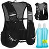 Charmofun Zaino Trail Running, Gilet Running Uomo e Donna, Zainetto Running Leggero con Borraccia Morbida 2 Pezzi 500ml, Zaino Idratazione per Corsa, Ciclismo, Maratona, Alpinismo (L)