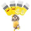 LEPGUYO 2 Coppie Calzini Antiscivolo Cane, Stampa Anatra Calze Cane Estive, Protezione Zampe per 22-35 lbs Cani, Parquet Interno