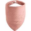 ICEMOOD Bandana per Cani Tinta Unita - Rosa Corallo, Chiusura a Pressione, Cotone Morbido, Taglia Grande (15-40kg)