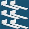 MLOQI 6 Pezzi Staffe per Mensole Pesanti Industrial, Reggimensola, Reggi Mensola da Muro, Staffe a L, 5 mm di Spessore con Viti Bianco(30 cm)
