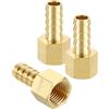 QUARKZMAN 3Pcs 3/8 A 1/4 NPT Femmina Raccordi A Innesto Ottone Per Tubi Metallici Giunzione Per Stampa 3D, Compressore D'Aria, Macchina CNC, Stampaggio