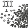 QUARKZMAN 60 Set Rivetti in Pelle Doppia Cappuccio, 9x10mm Tondo Rivetto Tubolari a Vite per Cuoio Chicago Metallo per Pelle Cintura Tessuto Collare Borsa Riparazione Decorazione, Bronzeo