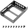 YAODHAOD Staffa di montaggio SSD PCIe da 2,5/3,5, staffa universale SSD per case PC, staffa di montaggio sul pannello posteriore, 1 pezzo (nero 2,5, slot PCI da 8 cm)