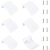 MOROBOR Confezione da 6 maniglie a scomparsa per cassetti, autoadesive, in stile moderno, per armadietti, cassetti, armadi, 30 mm, colore: bianco