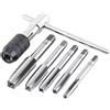 Fafeicy Rubinetto a Vite 6 Pezzi Set Maschi M6 M8 M10 M12 in Acciaio per Cuscinetti con Chiave a T Kit Filettatura Manuale per Maschiatura e Riparazione Filetti