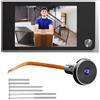 Leikurvo Spioncino elettronico per porta, LCD digitale da 8,9 cm, campanello digitale per porta a 170 gradi, spioncino elettronico visivo occhio di gatto per video domestico, senza visione notturna