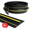 SDLDEER Guarnizione per soglia del garage 3m, 18mm di altezza Guarnizione del portone garage in gomma DIY Guarnizione del portone garage, guarnizione a pavimento in gomma - Resistente agli agenti