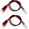 Boladge 2-Pack Connettore Maschio Spina Tamiya a Connettore Proiettile Spina a Banana 4.0mm 11.8inch 14awg Cavo Adattatore per Batteria RC Lipo