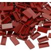 PATIKIL 370 Pezzi blocco Piatti All'Ingrosso, 1x2 Piastrelle Quadrate Rosso Cachi Classiche Superficie Liscia Mini Mattoncini Accessori Compatibili Con Set Di Costruzione