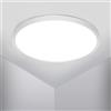 Osairous Plafoniera LED Soffitto, Ø50cm 42W Plafoniere moderna, IP44 Lampada LED Soffitto, 6500k 4800 LM Luce Neutra per Soggiorno, Camera da Letto, Cucina, Bagno, Balcone (6500k, 50cm 42W)