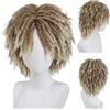 GNIMEGIL Parrucca Dreadlock corta uomo ombré-bionda