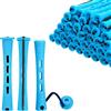 flintronic 60 pezzi Bigodini Permanente, 0.35 pollici Bigodini per Capelli, con Elastico in Gomma Antiscivolo in Plastica, per Capelli Naturali Lunghi e Corti