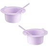 Tabanzhe Fodera per vaso di cera calda, inserto in silicone con asta di agitazione, ciotola di cera per sciogliere, kit di ricambio per sciogliere la cera, depilazione in casa, negozio di bellezza