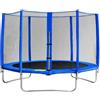 DecHome Trampolino Elastico Con Rete in Acciaio e Plastica ø cm 366x89/269 h Blu