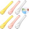TIESOME 6 spatole cosmetiche, mini spatole per trucco, in acciaio inox, piccole spatole per cosmetici, riutilizzabili, per maschere, crema idratante, crema (oro, argento, oro rosa)