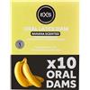 EXS Dams Orali Profumate al Banana, Migliora la Sicurezza e il Piacere, Dams Dentali, Aromatizzate, Confezione da 10