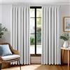 Deconovo Tende Oscuranti 100% con Nastro Arricciatore - Set di 2 Pannelli 140x175 cm Bianco Sporco, Tende per Interni Moderne per Camera da Letto e Soggiorno
