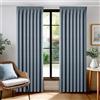 Deconovo Tende Oscuranti 100% con Nastro Arricciatore - Set di 2 Pannelli 140x229 cm Blu Grigio, Tende per Interni Moderne per Camera da Letto e Soggiorno
