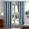 Deconovo Tende Oscuranti 100% con Occhielli - Set di 2 Pannelli 140x290 cm Blu Grigio, Tende per Interni Moderne per Camera da Letto e Soggiorno