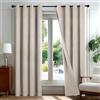 Deconovo Tende Oscuranti 100% con Occhielli - Set di 2 Pannelli 140x180 cm Cachi, Tende per Interni Moderne per Camera da Letto e Soggiorno