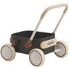 Kidpop PULA girello per bambini 6-18 mesi, carrello con ruote portatutto, carrello portaoggetti multiuso per bambini, gadget compleanno bambini, portata 15 kg (Nero)