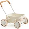 Kidpop PULA girello per bambini 6-18 mesi, carrello con ruote portatutto, carrello portaoggetti multiuso per bambini, gadget compleanno bambini, portata 15 kg (Bianco)