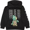 Popgear Piggy One of Us!, Felpa con Cappuccio | Merchandise Ufficiale | Roblox Merchandise, Piggy Gifts, Nero, 7-8 Anni