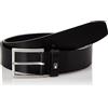 Tommy Hilfiger Uomo Cintura Hampton 4.0 Cintura in Pelle, Nero (Black), 110 cm