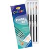 Ravensburger Painting by numbers 25559 - set di pennelli per bambini dai 7 anni in su e adulti, accessori per dipingere con i numeri, 4 pennelli di alta qualità, regalo