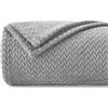 Homebliss Coperta Plaid Pile, Coperta Matrimoniale 270 x 230 cm - Coperta Flanella 280GSM Oeko-TEX®, Caldo Morbida e Leggera, Per letto, Divano, Viaggi, Campeggio - Grigio Chiaro