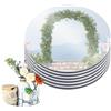 TOATELU 6 vassoi rotondi a specchio per decorare, piatto rotondo a specchio, in vetro acrilico, per tavolo da matrimonio, tavolo, decorazione per la casa (diametro 20 cm)