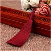 SHTGOI 10 nappe da 8 cm, ciondolo fatto a mano, frangia con cordino in seta di ghiaccio, passanti, segnalibri, nappe per gioielli, souvenir, artigianato, accessori, colore rosso vino