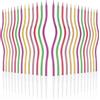 Artisoul® 60 Pezzi Candele Compleanno a Spirale con Supporti, Candele Colorate per Torta, Lunga Durata, Decorazione Festa, Cupcake e Torta