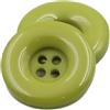 Blausky 10 bottoni colorati, in plastica, 4 occhielli, bottoni rotondi in resina, piccoli bottoni, rotondi, per cucito, lavori a maglia, fai da te, decorazione regalo, verde erba, 34 mm