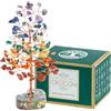 Crocon Albero della vita con base a cuore in cristallo regalo di compleanno per donne e mamme pietre curative dei 7 chakra e cristalli regalo di arredamento per la casa Feng Shui per lei.