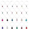 BENECREAT Ciondolo per Bicchiere di Vino, Ciondolo per Calice da Vino, Set da 24 Pz 24 Stili in Pietra con Strass per Ricevimento, San Valentine