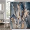 Hnmdmyi Tenda da doccia Marmo 180x200, Astratto Blu Navy Grigio Oro Glitter Tenda da bagno Moderna Lusso Ombre Crystal Texture Ink Art Impermeabile Poliestere Tessuto Lavabile