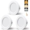 DYKUWEY Faretti LED da Incasso per Cartongesso 230V 5W,IP44 Faretti LED Soffitto 20mm Ultrapiatto,Foro 65-75mm,Bianco Caldo 3000K Bianco Neutro 4000K Bianco Freddo 6500K Faretto led Cucina (Bianco, Set da 3)