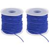 PATIKIL Elastico Per Braccialetti 164 Piedi/50 Metri Lunghezza 1.5 Mm Diametro 2 Rotoli Resistente Cordone Elastico Per Creazione Gioielli Collane Perline Fai Da Te Blu Scuro