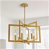 HvKvHvY Vintage Lampadari Plafoniera, E14 Geometrica Farmhouse Lampada A Sospensione 6 Luce Industriale Metallo Plafoniera Luci Soggiorno Per Cucina Isola Ingresso Sala Da Pranzo (Oro)