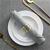 SPRICA Tovaglioli in Tessuto Set da 4, 48 x 48 cm, Waterflow, Grigio Medio