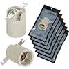 ISOLATECH 6pcs E14 portalampada in ceramica con staffa di montaggio LED lampadine a risparmio energetico (max. 250V/4A) lampadine Casa Cucina Bagno Zoccolo Montaggio Staffa resistente al calore