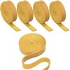 PATIKIL 10mm Cordino in Pelle, 5Pz 5m L, Striscia di Cuoio PU Cordoncino in Pelle Piatto Monofacciale per Artigianato Collane Bracciali Cinturini Borse Creazione Gioielli, Giallo