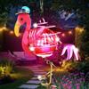 KOIROI Lanterne Solari da Esterno, Lanterna da Giardino, Fenicottero Lampada Solare da Giardino Esterno, Impermeabile, LED Luci da Giardino in Metallo con Clip, Ideale per Giardino, Terrazzo e Balcone